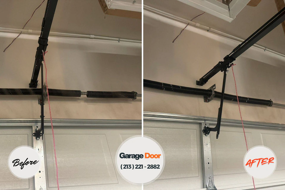 Before and after: garage door repair Lapwai, ID